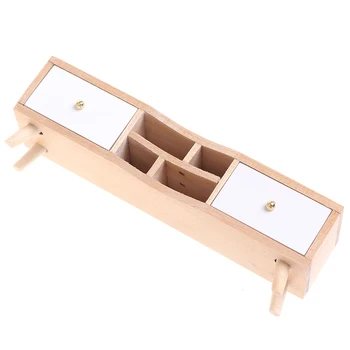 1:12 domek dla lalek miniaturowe meble drewniane telewizor półka szafa dom dla Lalek akcesoria 12cm*4cm*3cm