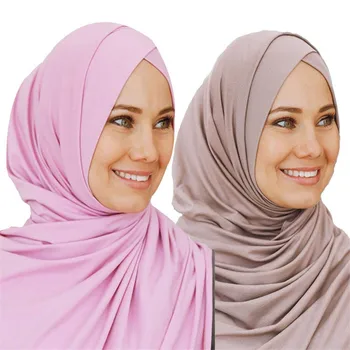 2019 Jersey natychmiastowy hidżab gotowy do noszenia muzułmańskie chusty dla kobiet Islamskich wewnętrzna czapka pod szalikiem Arabskie nakrycia głowy, chusty