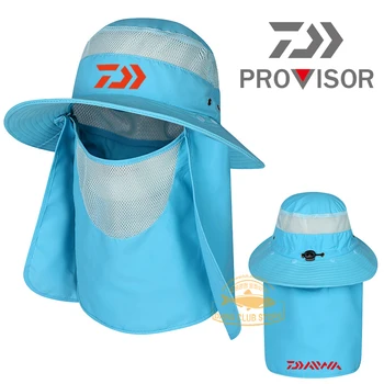 2020 Daiwa nowy 360 stopni ochrony przeciwsłonecznej Rybacki kapelusz letni odkryty wspinaczka UV-ochrona wędkarska czapka uniwersalna roleta kapelusz