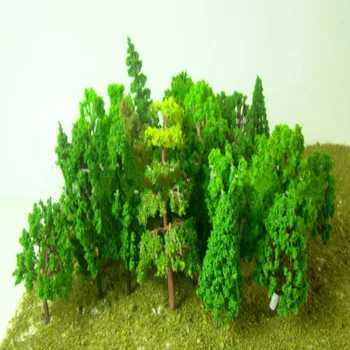 30 szt./lot modelu zielonych drzew inny drut i model plastikowy krajobrazu pociąg układ ogrodowy krajobraz miniaturowy