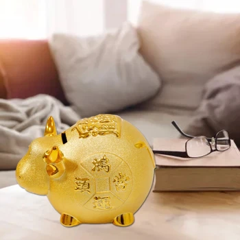 5/6/7/8/9/12 In Cow Ox Piggy Bank, My First Money Bank, Niezniszczalny Chinese Zodiac Ceramics Coin Bank for Girls and Boys, Practi
