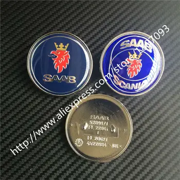 50 mm 1szt nowa stylizacja samochodu SAAB SCANIA niebieski z przodu maski ikona logo auto logo 2 szpilki 5289871 4522884