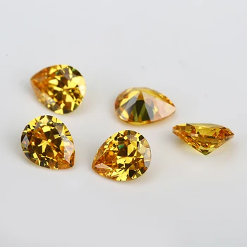 50szt 2x3~13x18 AAAAA грушевидная forma złoto-żółty , welon,oliwkowy , Fioletowy, Czarny, Różowy sześciennych cyrkon kamień luźne