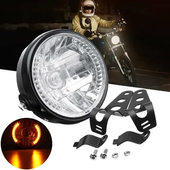 7-calowy H4 35W lampa halogenowa motocykl ATV reflektor z obrotowym światło z uchwytem