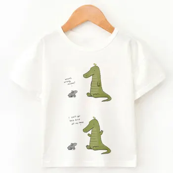 Anime Dinozaur Matka Miłość Zdjęcia Z Dzieciństwa Mały Chłopiec Odzież Casual Harajuku Koszulka T-Shirt Dziewczyna Aktywne Dziewczyny Topy Vogue Nowość