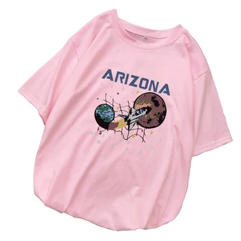Arizona T Shirts Summer Short Sleeve Women Casual Harajuku Funny Loose Tee Shirt Femme Korean Friends Tshirt Clothes