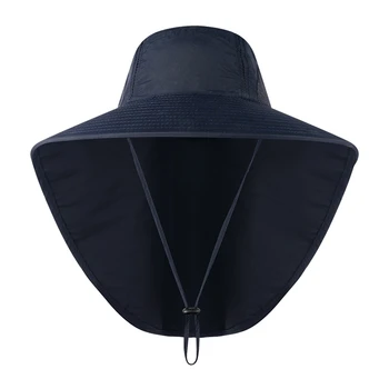 Basen, wędkarstwo klapa czapki szerokim rondem osłona przeciwsłoneczna składana siatka Opaska szyi pokrywa wiadro kapelusz kemping, turystyka piesza czapka