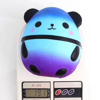 Galaxy Squishy Panda Squish Anti-Stress Toy Cute Blue Panda Squishi Novel Funny Toys For Children Antistress Slow Rising Case