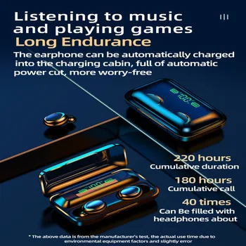 Hands Free Pods słuchawki Bluetooth 5.0 zestaw słuchawkowy stereo 3D bas TWS słuchawki bezprzewodowe LED sportowe słuchawki air dot+mikrofon do telefonu
