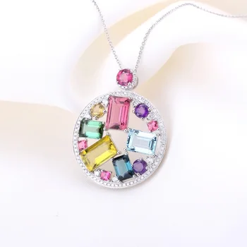 MENGYI modne naszyjniki mozaiki kolorów sześciennych cyrkon naszyjnik wisiorek damskie ślubne biżuteria Kpop gumtree luksusowy naszyjnik