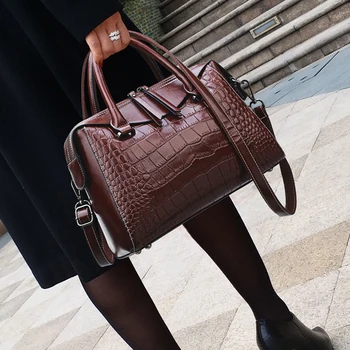 Moda Krokodyl wzór damska torba na ramię o dużej pojemności damska torba casual twarda torba dla kobiet torby duża damska torba na nowy
