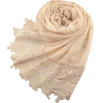 Modne bawełniane koronki szalik z brylantem,kwiatowy koronki szalik,prosty islamski hidżab damska peleryna,szale i szaliki,szale owinąć,chustka
