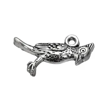 My shape 30szt/lo Cardinal Humming Bird Charms Factory Outlet Single-side Animal Charms stop cynku Larry Bird Jersey DIY Making