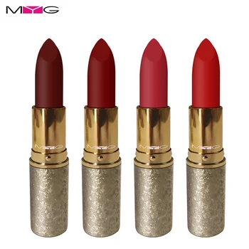 MYG 10 szt./kpl. wysokiej jakości matowe szminki profesjonalny makijaż długi Czerwony nago wodoodporny matowy zestaw kosmetyków 10 kolorów