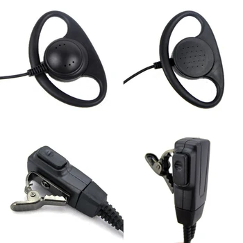 Najlepsze oferty 1 Pin D Type zestaw Zaczepu na ucho słuchawki NIM mikrofon słuchawki do przenośnego Radia Motorola Talkabout TLKR T3 T4 T60 T80 MR350