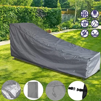 Odkryty ogród leżak pokrywa leżak pokrywa, 210D Oxford Wodoodporny materiał rattan leżak pokrywa