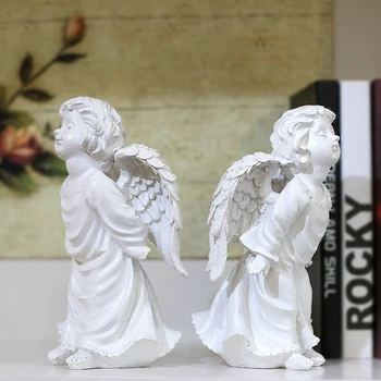 Para Cubitt Angel ornament domowe miłośnicy Amorek dekoracje ślubne zdjęcie Prop ślub prezent na Urodziny opcję wyświetlania własności pomnik