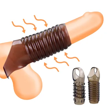 Powtarzalne петушиное pierścień główka penisa powiększalnik silikonowy pierścień penisa opóźnienie wytrysku penis rękaw expander sex zabawki dla mężczyzn seks shop