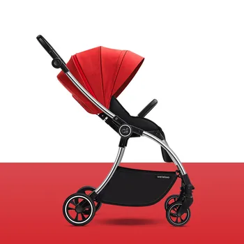 Regulowana lekka luksusowy wózek dziecięcy 3 w 1 przenośny wysoka pejzaż odwracalne wózek Hot Mom Pink Stroller Travel Pram