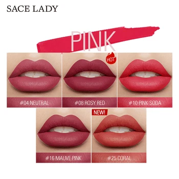 SACE LADY Wodoodporny Matte Liquid Lipstick Makeup Long Lasting Nude Red Lipstick Zestaw 19 szt./kpl. kosmetyki męskie hurt
