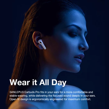 SANLEPUS Earbuds Pro nowe bezprzewodowe słuchawki TWS In-Ear słuchawki Bluetooth 9D zestaw słuchawkowy stereo dla systemu Android iPhone Xiaomi Huawei