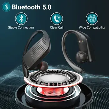 Słuchawki HIFI TWS Blue Tooth Headset Ear Phones bezprzewodowe słuchawki dla sportowego smartfona słuchawki Bluetooth, słuchawki