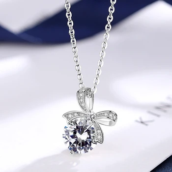 Urządzony w luksusowym łuk naszyjnik eleganckie damskie ślubne okrągłe kryształki obojczyk łańcuch moda Lady partia biżuterii
