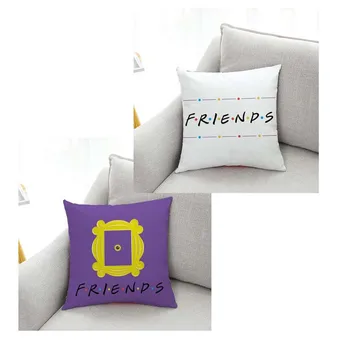Śmieszne przyjaciele serialu poszewka przyjaciele Central perk logo kawy lniana poduszka poszewki przyjaciele TV przebarwienia poduszki