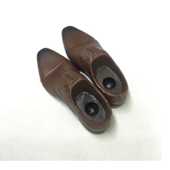 1/6 skali figurka akcesoria, czarny, brązowy plastik skórzane buty z kształtem stopy wewnątrz do wspólnej męskiej sylwetki ciała