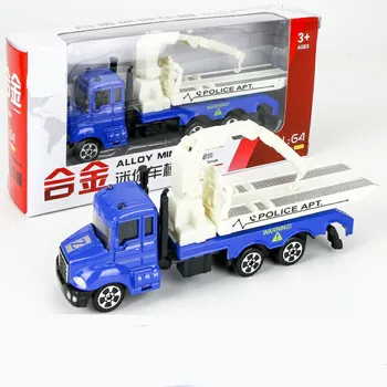 1/64 Die cast vehicles Engineering alloy car model toy mini Fire truck Transport tanker car-styling toys for children prezenty dla dzieci