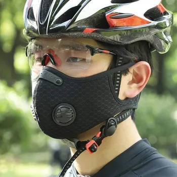 1 maska 4 filtry 4 wydechowa maska do twarzy respirator ochrona ust rowerowe zawory połowa twarzy wielokrotnego użytku osłony sportowe osłony maski