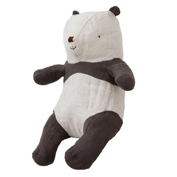1 szt. mała przytulna Panda miękka tkanina zabawki piękne dziecko oddaje lalka handmade Nordic bawełna pościel wypchane zwierzęta mini Panda zabawki miękkie