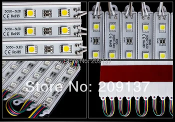 1000 szt./lot SMD 5050 12v dc wodoodporny biały/zimny biały led pixel moduł Kartki lampa