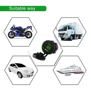 12-24V motocykl ładowarka USB auto truck wodoodporny led samochód podwójne gniazdo USB ładowarka zasilacz sieciowy gniazdo zasilania dropshipping