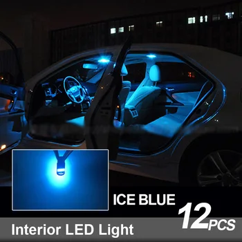 12pcs Biały charakterystyczny samochód LED Interior Light License Plate Light Kit nadaje się do 2012-2018 Skoda Rapid Spaceback NH1 Map Dome Lamp