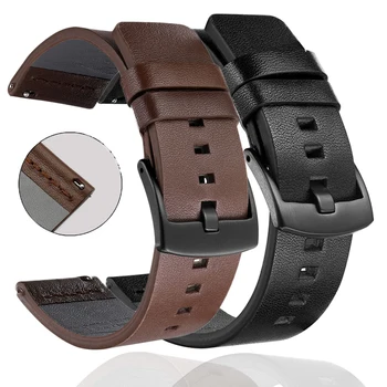 18 20 22 mm watchband prawdziwej watchband akcesoria do zegarków pasek z prawdziwej skóry watchband Samsung S2 S3 Vivoactive3 4