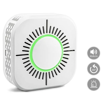 2 szt. bezprzewodowy detektor dymu 43 Hz sygnalizacja przeciwpożarowa urządzenie dotykowe Smart Wifi Home Automation Security Protection System