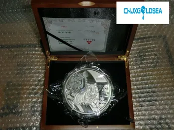 2010 Chiński tygrys pamiątkowa srebrna moneta 1 kg z COA i skrzynią