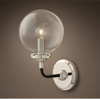 2017 nowy Nordic Art decor Vintage lampa led kinkiet lampy światła szklanej kuli piłkę beanstalk klosz cień led kinkiet