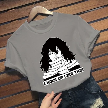 2020 męska koszulka Shota Aizawa My Hero Academia Boku No Hero Anime luźny t-shirt z krótkim rękawem