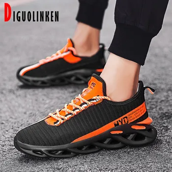2020 wiosenne buty do biegania męska oddychająca, lekka obuwie Męskie casual wygodny netto męska letnia buty sznurowane moda duży rozmiar