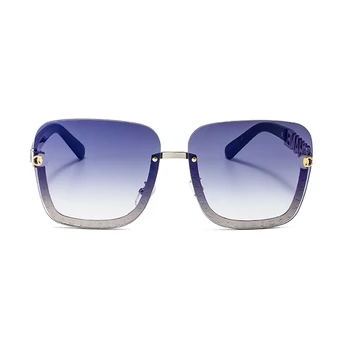 2021 nowy, luksusowy pilot bez oprawki okulary Kobiety vintage okulary mężczyźni punk okulary Oculos Feminino Lentes Gafas De Sol UV400