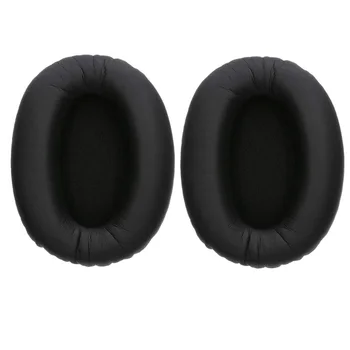 2szt okrągłe skórzane ochronne nauszniki miękkie wygodne wymienne obudowy słuchawki poduszka lewy prawy mini do Sony WH 1000XM2