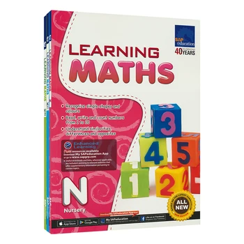 3 Książki/Zestaw Sap Learning Maths Collection Book N-K2 Przedszkole Angielski Zadania Matematyczne Książki Edukacyjne