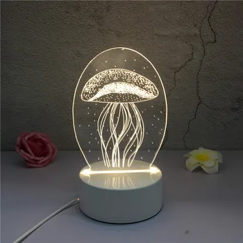 3D LED kreatywny prezent na boże Narodzenie nocne światła nowość iluzja lampka nocna 3D iluzja lampa do użytku domowego dekoracyjnego światła