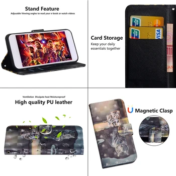3D luksusowy portfel etui do Huawei Y5 Y6 Y7 Pro Y7 Prime 2019 Y5 Y6 Y7 Prime Y5 Lite Y7 Pro 2018 Cover flip book etui do telefonów