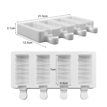 4 jamy 3D formy silikonowe do lodów algidy producent form mrożone formy z pałeczkami