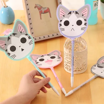 40szt koreańskie papeterii Cute Kitty Fan Cute Creative Pen studencki nagrodę hurtowe szkolne narzędzia do pisania długopisy prezenty dla dzieci
