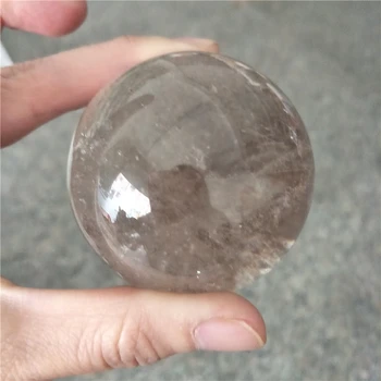 50 mm naturalny kwarc dymny kryształowej kuli Kartki kryształowa kula ozdoba choinki