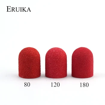 50szt 13*19mm czerwona plastikowa podstawa szlifierki czapki z gumowym schwytanie Remover do manicure pedicure frezarki akcesoria zestawy